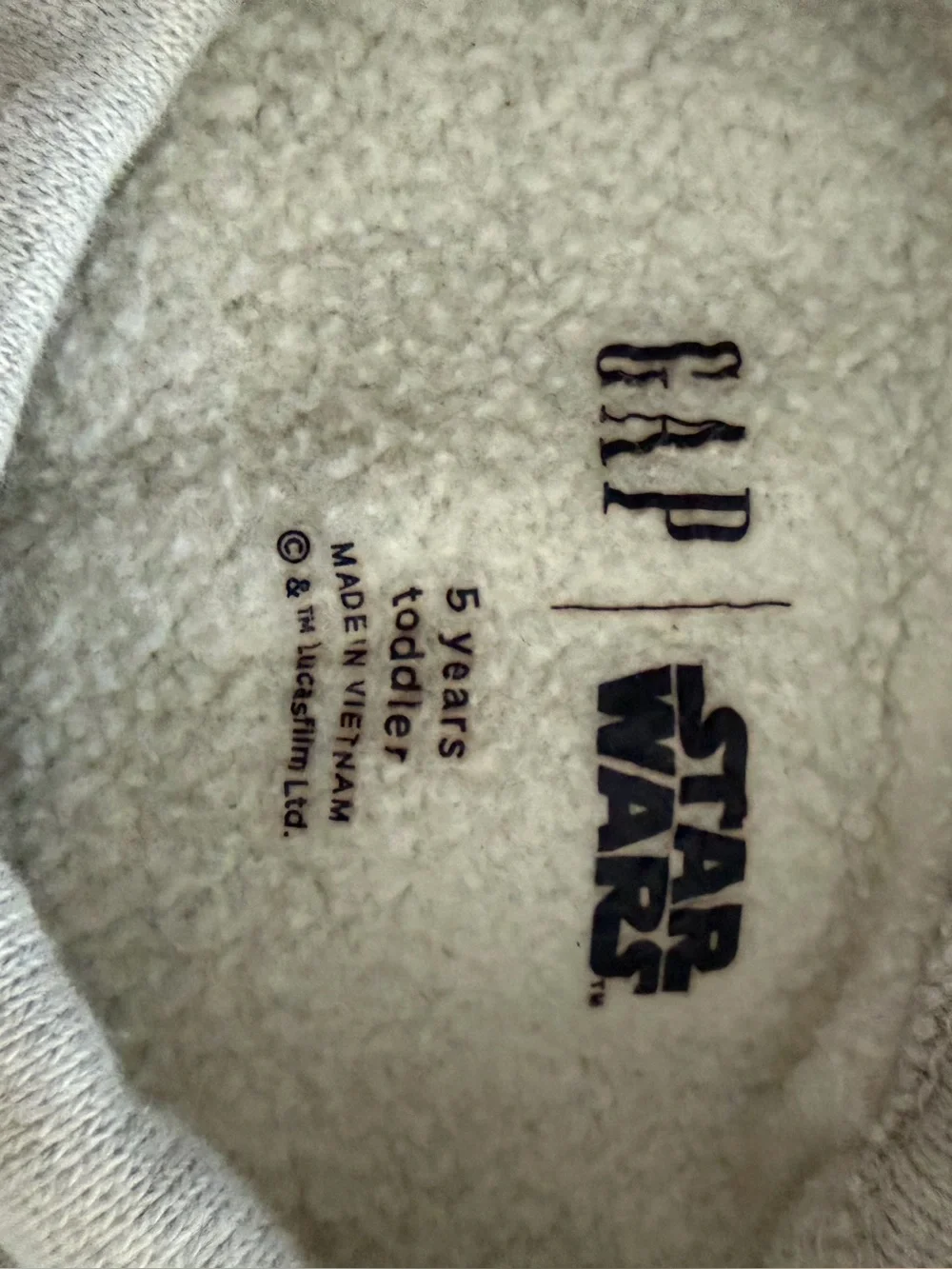 GAP Kids Light Gray Star Wars Grogu Graphic Crew Sweatshirt